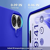 Vista 1488 de GONEZ Funda de silicona para iPhone 15 Pro Max, compatible con Magsafe, protector de cámara + protector de pantalla, forro de microfibra suave Negro