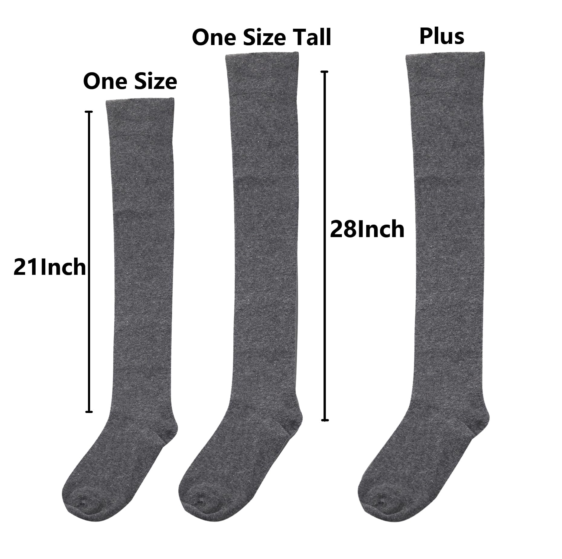 Bestjybt Women Thigh High Socks Cotton Warm Over the Knee Socks Long Knee High Boot Stockings Leg Warmer