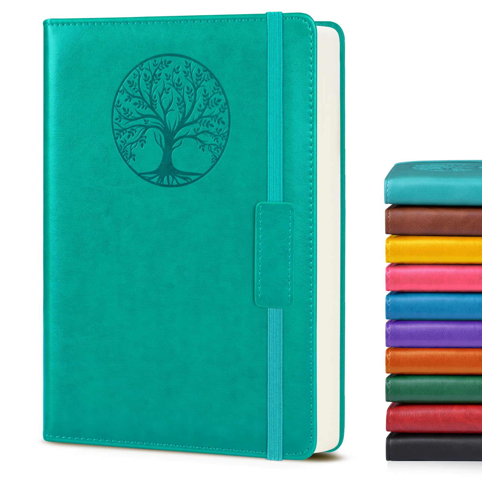 Lined Journal Notebook for Women Men,256 Thick Pages,A5 Hardcover Vintage Leather Journal for Writing,Travel,Business,Work, School,College Ruled Notebooks for Note Taking,Daily Diary 5.7"×8.3" — image 1