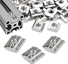 SWTYExt 30 Stück Nutensteine M8 Typ B Nutensteine Nut 8 Nutsteine Set Kohlenstoffstahl T- Nut Schiene Nutenstein M8 Gleitmuttern Schwer für 30-Serie Aluminiumprofil Extrusionsschlitz
