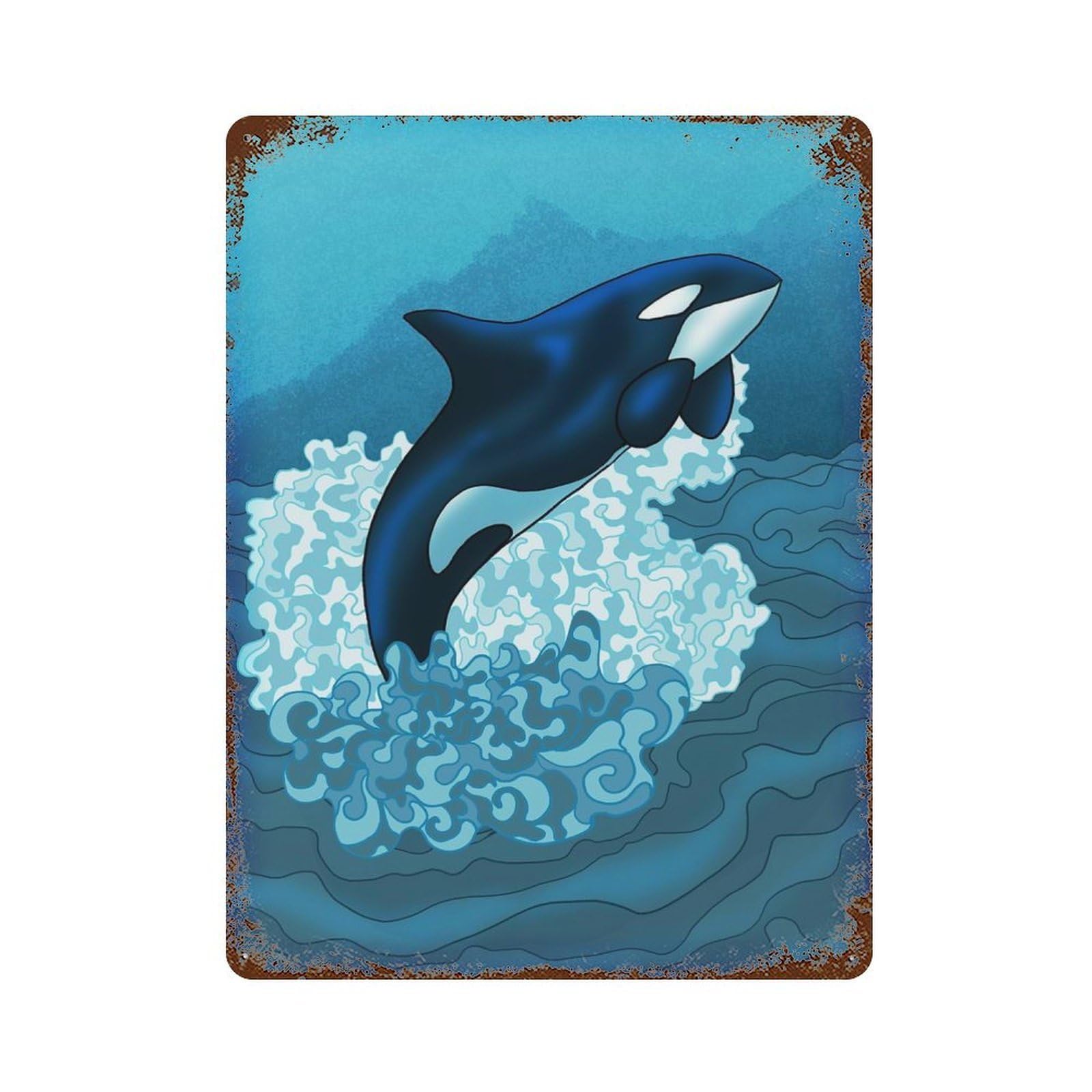 Fridged Waters Retro Metal Sign 15.7"x11.8", Farmhouse Wall Decor for Garage, Pub Or Kitchen