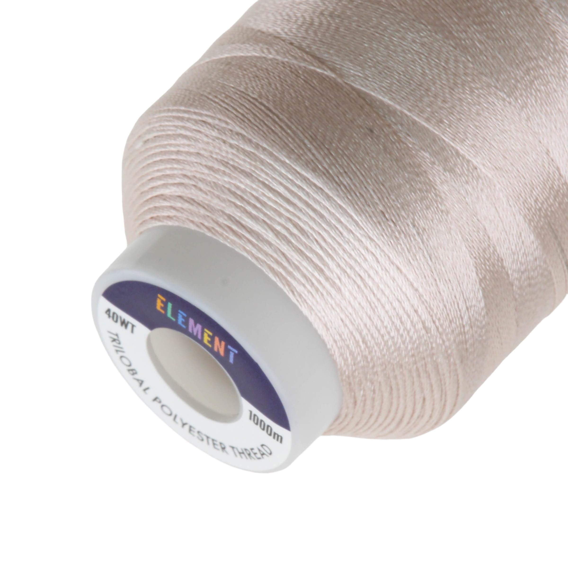 Element Thread Club 40wt Machine Embroidery Polyester Thread | 1000m (1049yd) | Glossy | Oyster