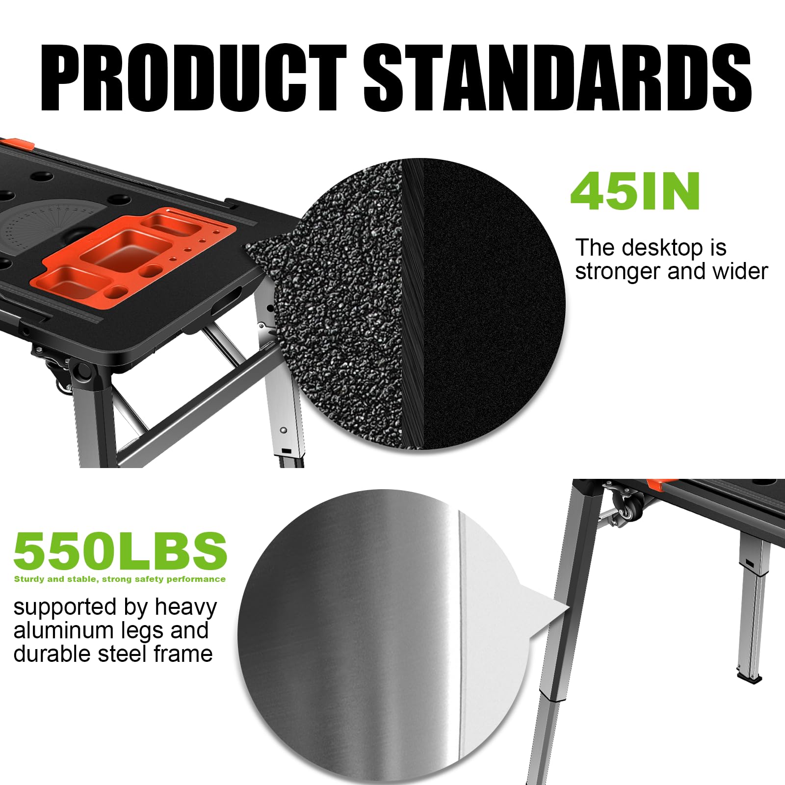 Vertak Foldable 7-in-1 Folding Workbench for a Household  