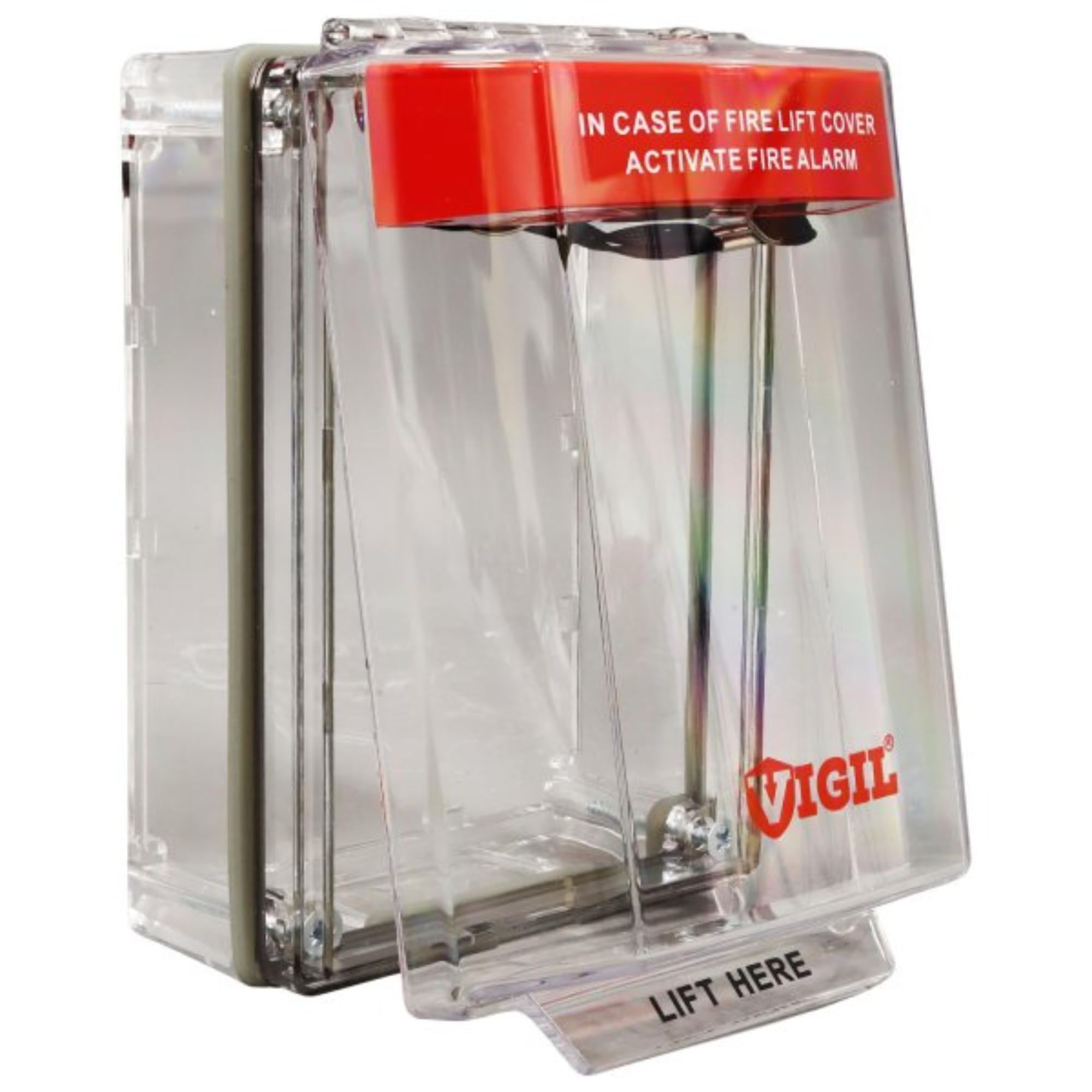 Vigil Call Point Cover - Alarmed - Red