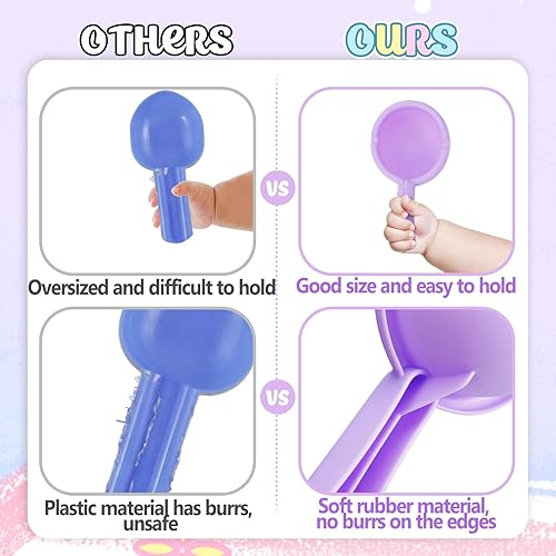 Miniatura 5 de Juguetes de baño pequeños y suaves para niños pequeños de 1 a 3 años Juguetes de mesa de agua súper fáciles de limpiar, juguete de bañera para