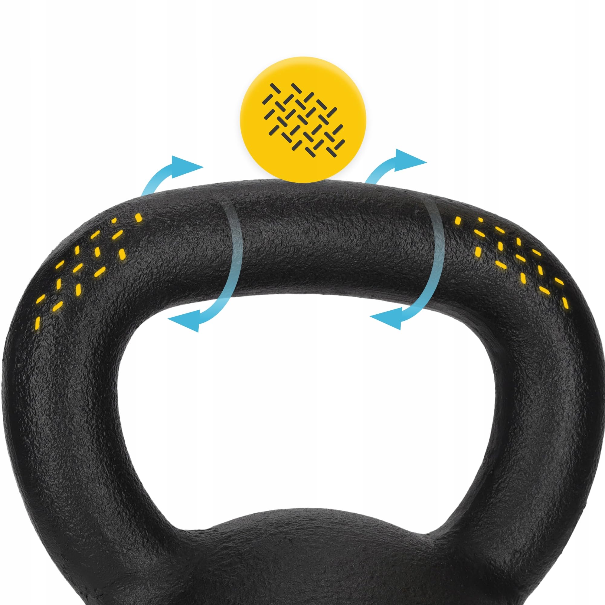 KETTLEBELL ODWAŻNIK HANTEL KETTLE ŻELIWNY OBCIĄŻNIK ĆWICZEŃ TRENINGU 16 KG