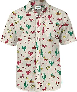 Men's Hawaiian Shirt for Men - Vacation Wear Beach Shirts for Men - Short Sleeve Button Up Men's Summer Shirt