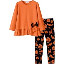 Yekaty Girls Clothes 2 Piece Outfits Bow Top and Floral Loose Pants Set