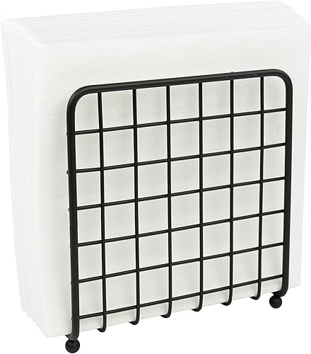 Miniatura 4 de Spectrum Diversified Servilletero de rejilla, dispensador vertical de servilletas de papel rústico para mesas de cocina y encimeras, soporte de