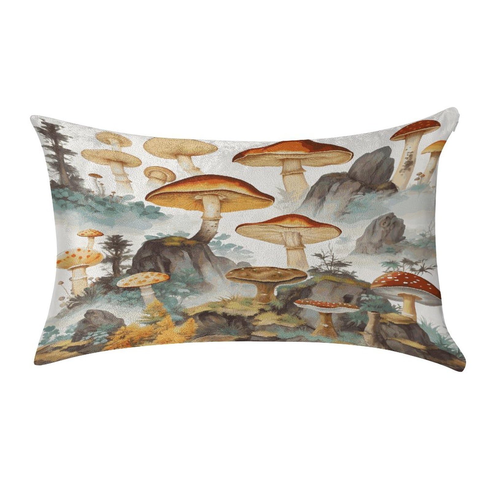 Fekiloot Style Japanese Painting Mushroom Pillow Covers Home Decor Pillow Cases