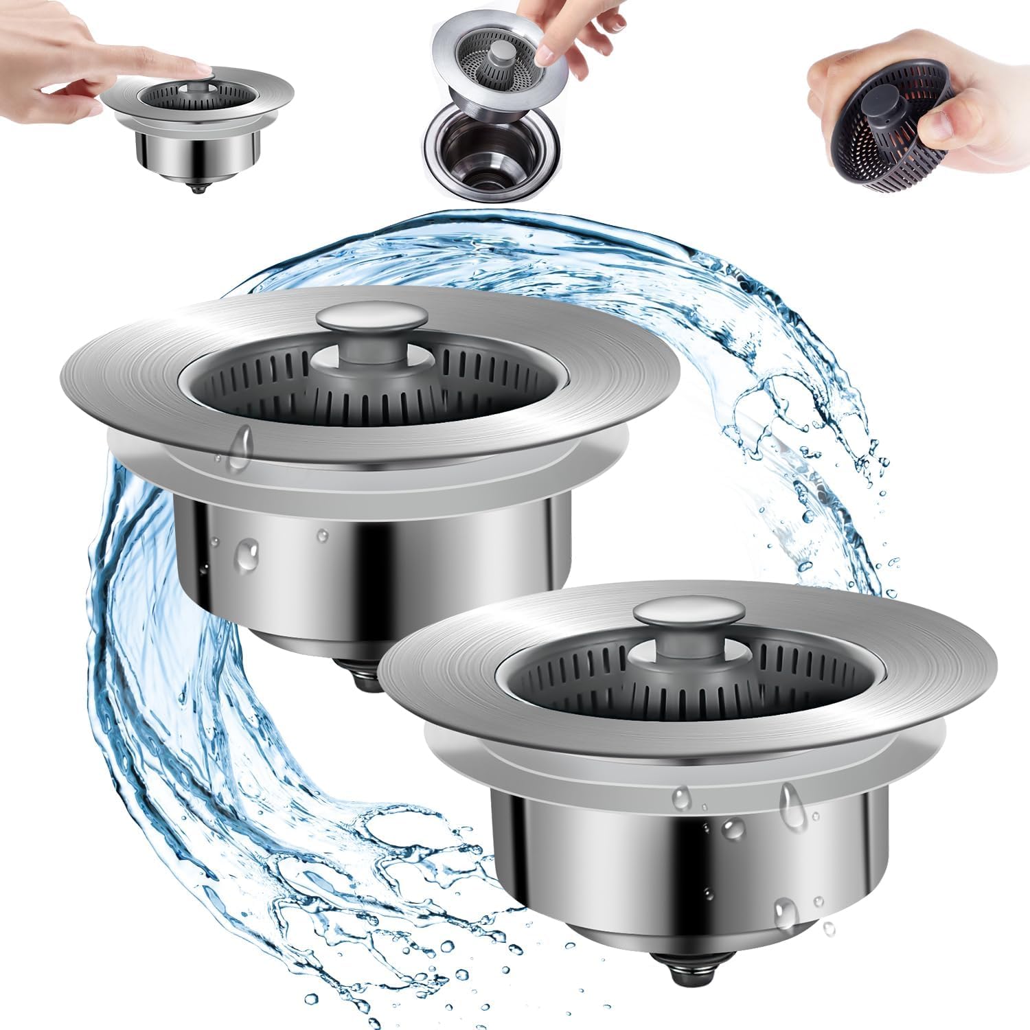 See full amazon price history chart for ARUNAK 2 Pcs Sink Bounce Core Drain Strainer, 3-in-1 Kitchen Sink Drain Strainer Stopper, Press-Type Sink Seal Filter, Stainless Steel Kitchen Sink Drain Strainer & Stopper Kit ARUNAK 2 Pcs Sink Bounce Core Drain Strainer, 3-in-1 Kitchen Sink Drain Strainer Stopper, Press-Type Sink Seal Filter, Stainless Steel Kitchen Sink Drain Strainer & Stopper Kit (B0DDHGF9RR) Amazon Price History, Amazon Price Tracker