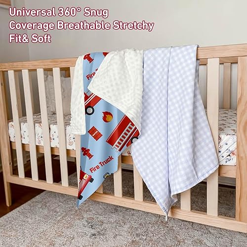 Miniatura 7 de Manta de doble capa para bebé con nombre personalizado, con patrón de camión de bomberos rojo, Manta de ropa de cama personalizada para Halloween,