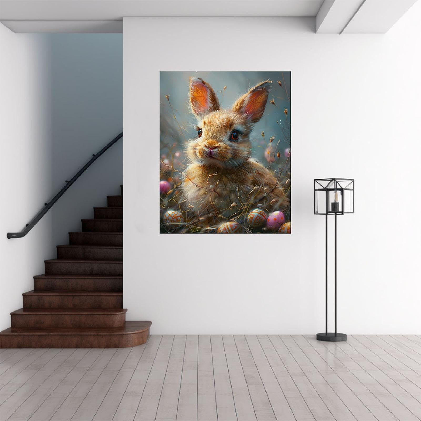 Amazon.co.jp: JOSUE うさぎ 絵画 キャンバス ビンテージ動物