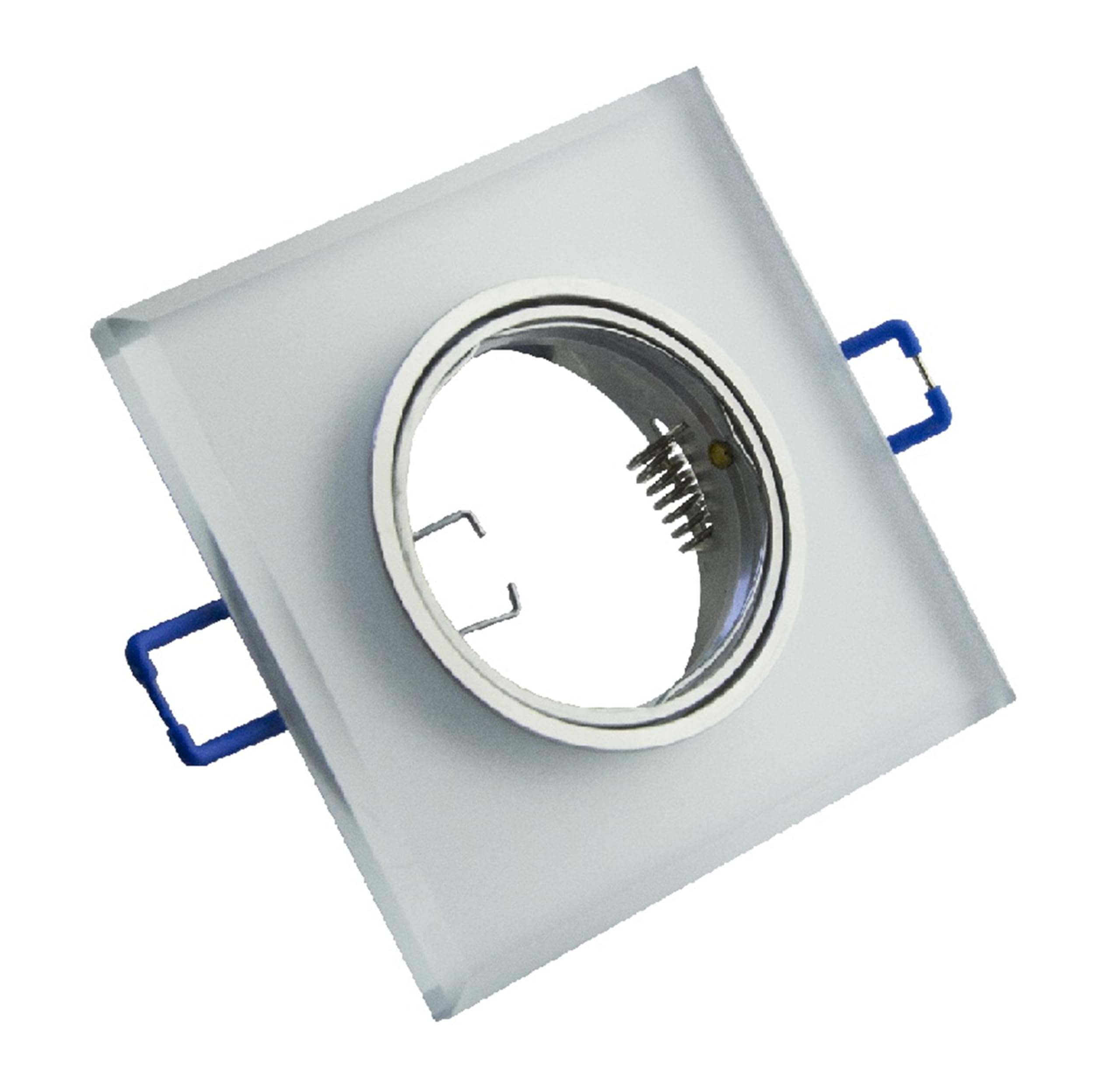 Trango 6er Set 6729(S)-06MOSD *CRYSTAL* Deckenstrahler aus satiniertem Glas inkl. 6x 3-Stufen dimmbar Ultra Flach LED Modul, 3000K warmweiß Einbauleuchte, Einbauspot, Deckenleuchte, Einbaustrahler