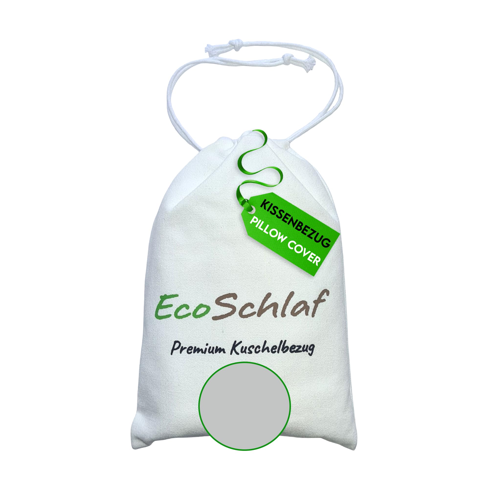 EcoSchlaf® Kissenbezug für Orthopädisches Kissen Premium Nackenstützkissen – Zertifiziert – [Für alle Kissen Dieser Form und Größe geeignet] aus Bambusfaser – Weich & Kuschelig (Wechselbezug Grau)