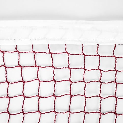 Miniatura 7 de Aoneky Red de bádminton de repuesto para exteriores, solo para cancha de bádminton con regulación estándar para interiores, 20 x 2.6 pies
