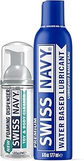 Toy & Body Foaming Cleaner 1.6oz and Premium Water-Based Personal Lubricant 6oz