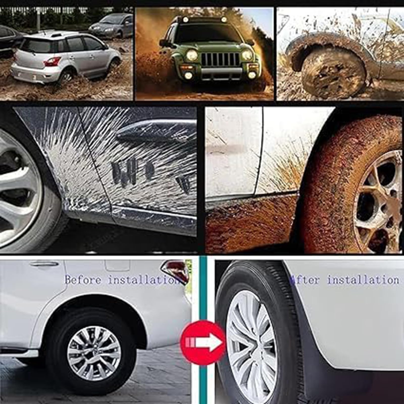 FIXCOR per KIA per Sportage NQ5 LWB 2022 2023 2024 Paraspruzzi Parafango Paraspruzzi Anteriore Parafango Posteriore Accessori Auto 4X Paraspruzzi Paraspruzzi per Auto