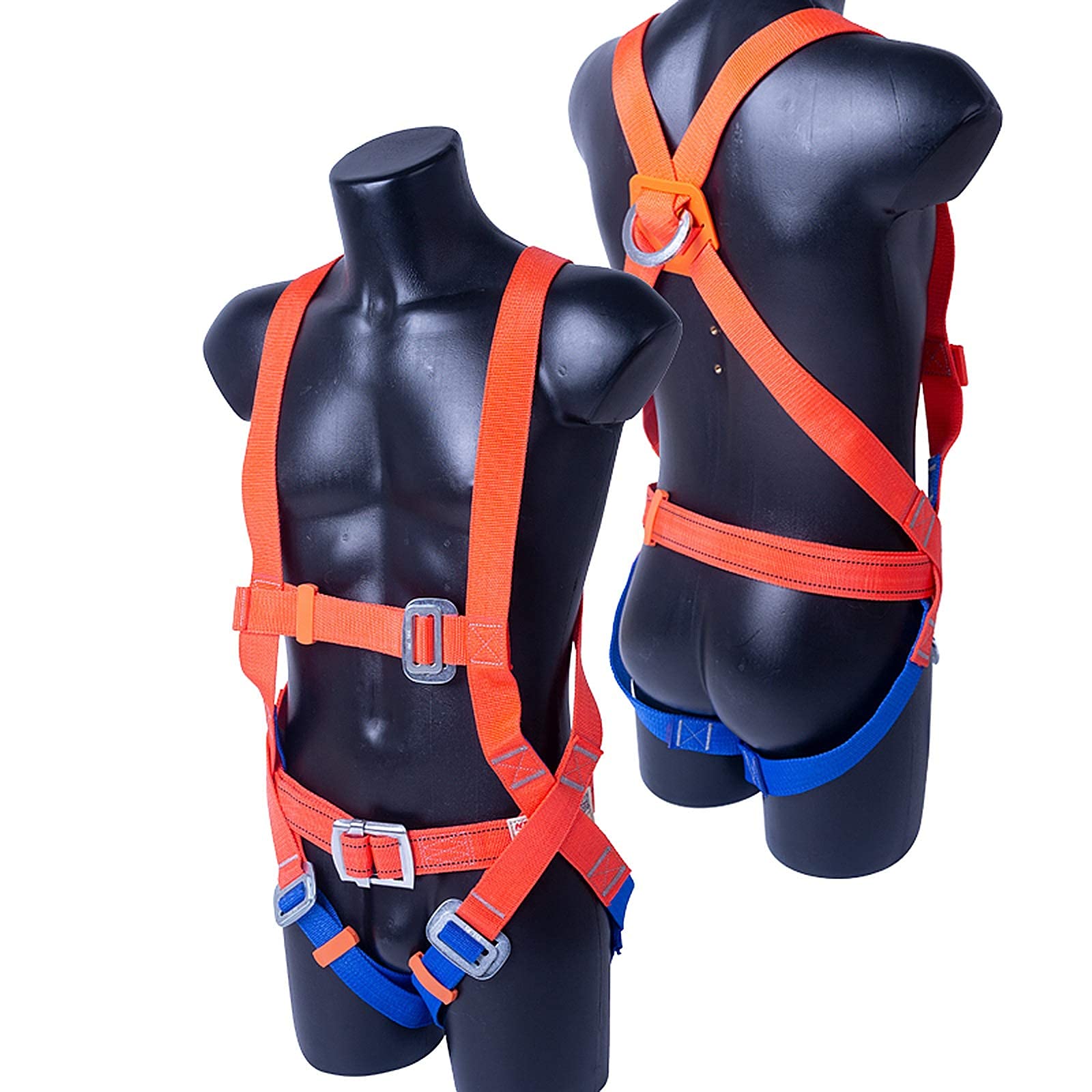 Safety Fall Arrest Harness, Fall Protection Safety Harness with Leg Tongue Buckles Compliant Full Body Personal Protection Equipment Every Family