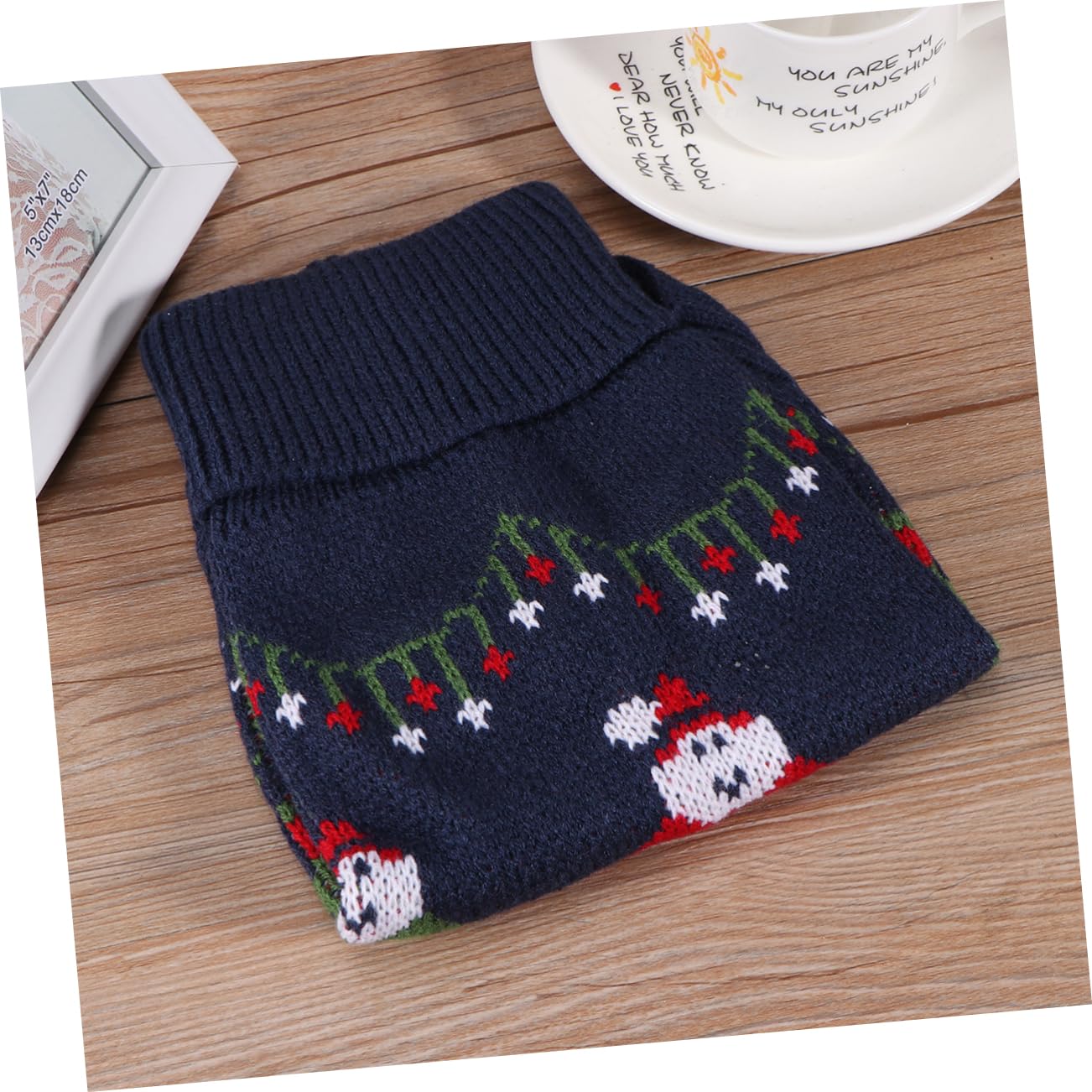 ABOOFAN 3pièces Pull Tricot pour Chien avec Vêtement Hiver Festif pour Animaux De Compagnie Manteau Doux Et Élastique Bleu