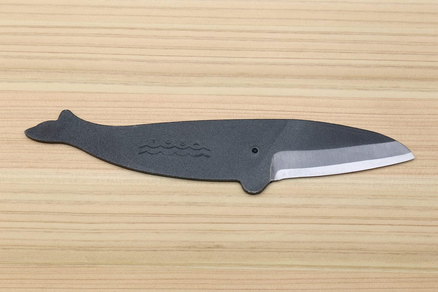 Yoshihiro Kujira Whale Shaped Japanese Utility Knife High Carbon Steel Kurouchi Finish Hand Forged Novelty Gift Made in Japan Type E