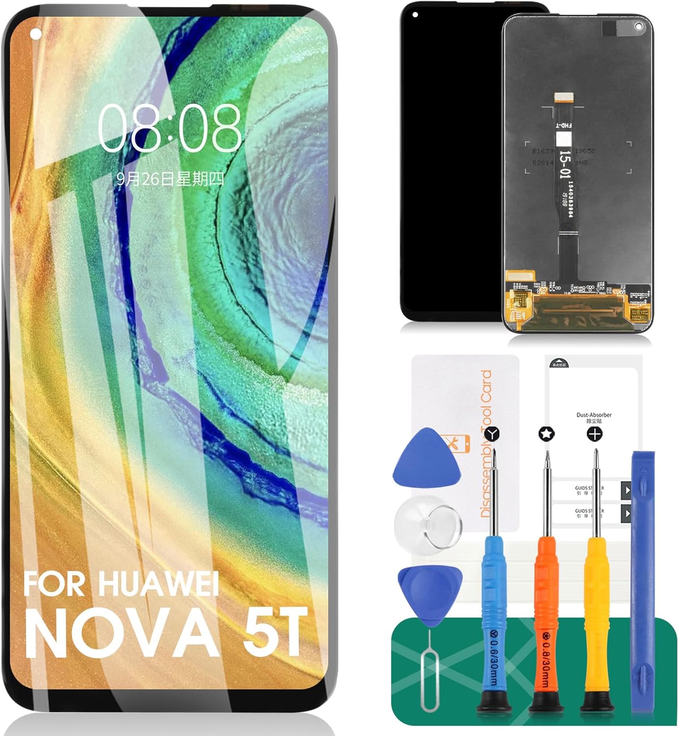 for Huawei Nova 5T LCD Screen Replacement for Huawei Honor 20 Pro/Honor 20 / Honor 20s 2019 LCD Display Touch Screen Replacement for YAL-L21, YAL-L61 Digitizer Assembly Repair Parts