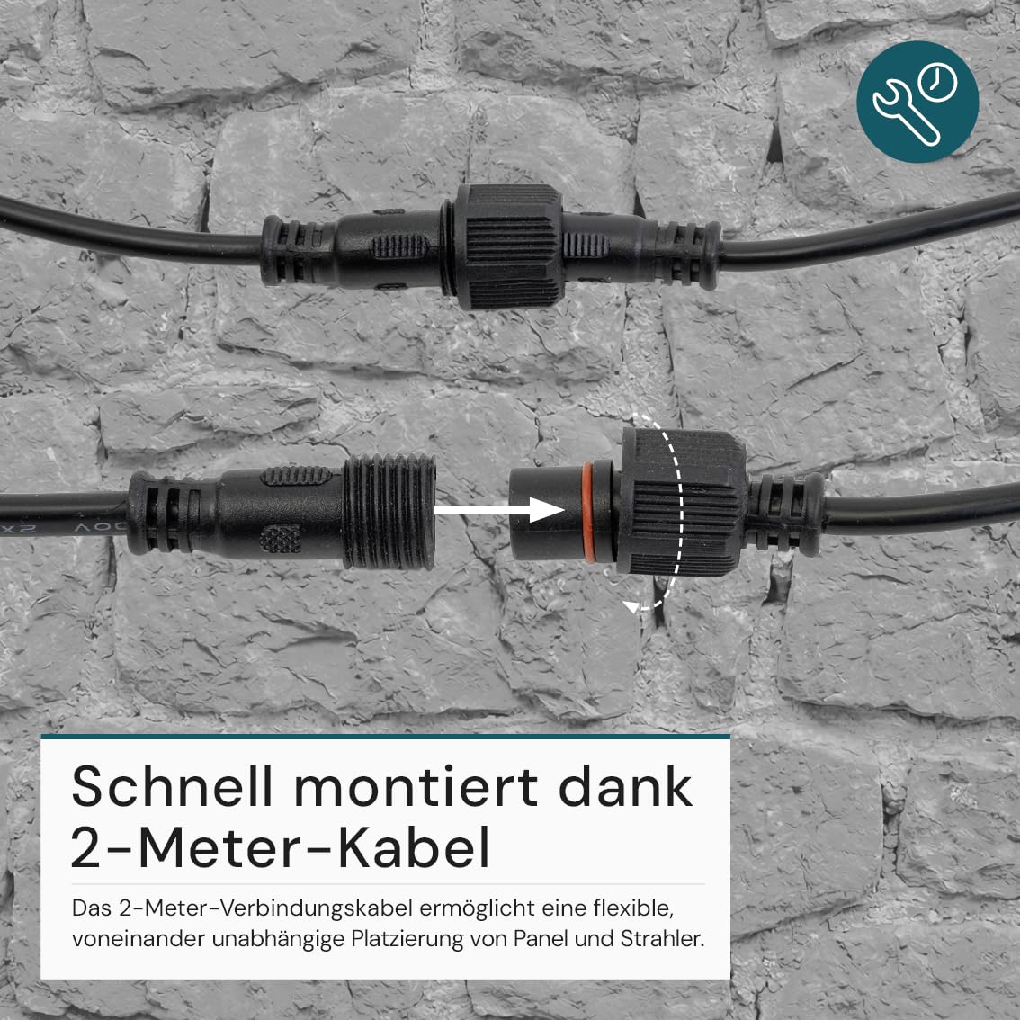 LUXULA LED Solarstrahler für außen 2 Stück, Außenstrahler Solar 20W mit Bewegungsmelder, Solar Strahler außen, Solarpanel mit Akku, 3CCT 3000K 4000K 6500K einstellbar, IP65, Fernbedienung, 2m Kabel