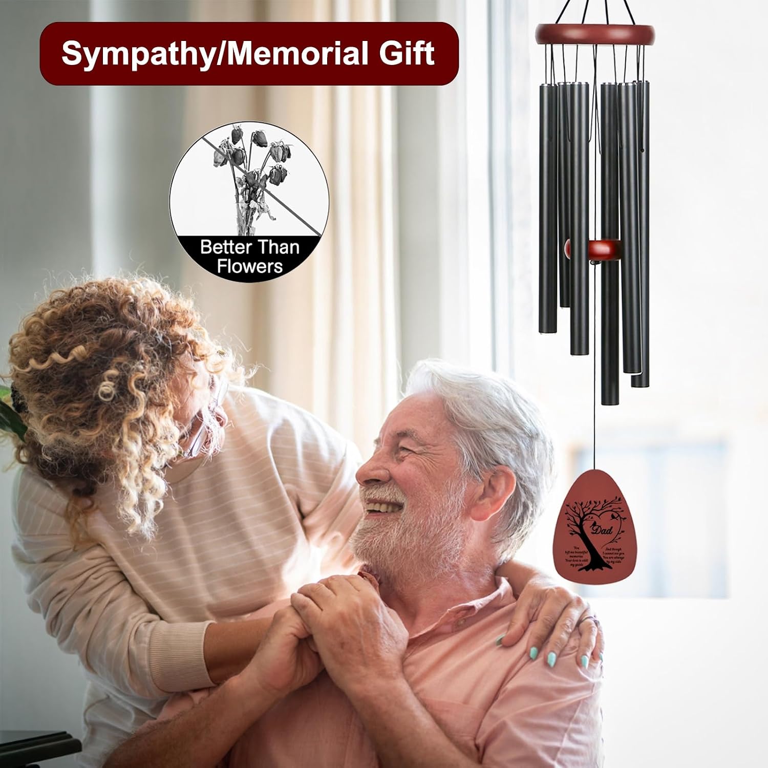 Memorial Gifts for Loss of Father Dad - Memorial Wind Chimes Sympathy Memory Bereavement Gifts