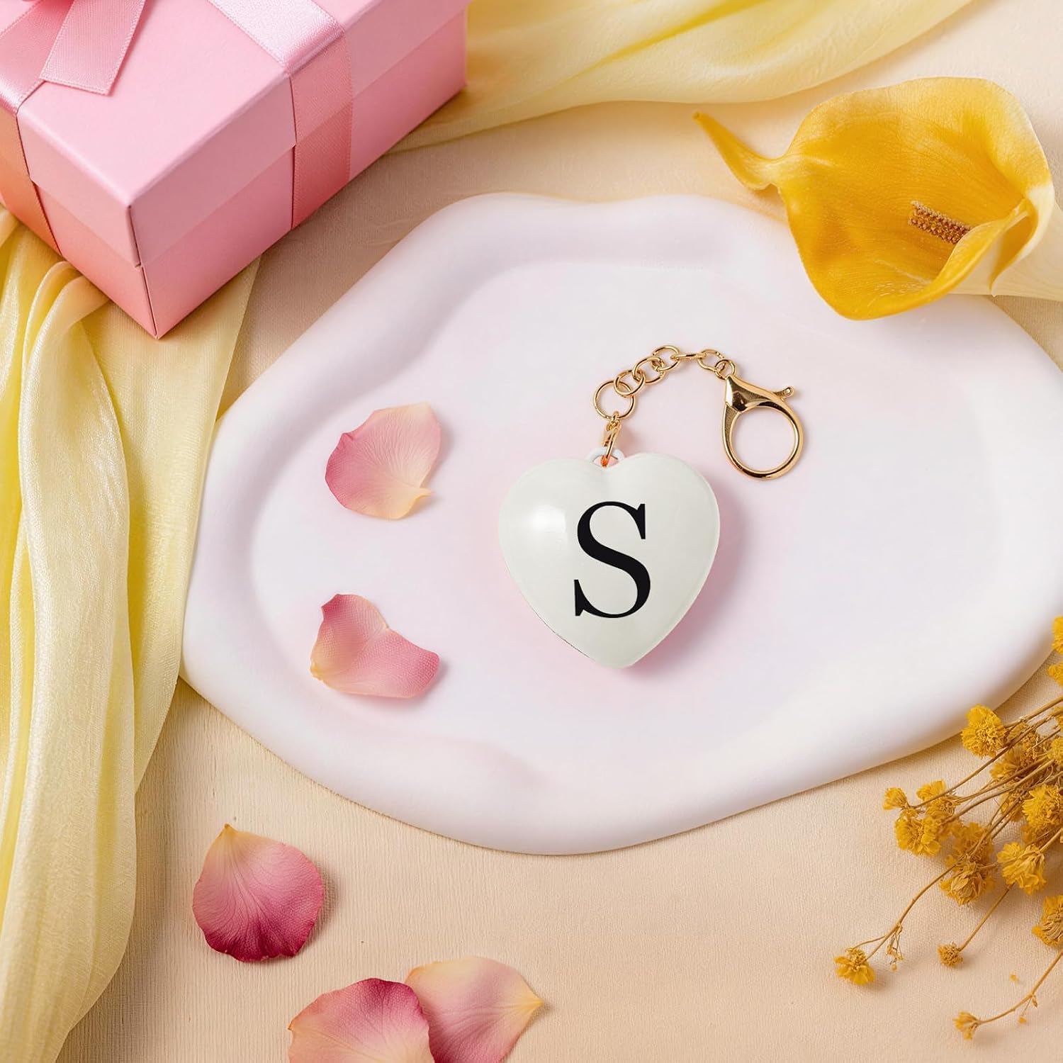 Initial Letter Purse Light Keychain bag Charm, Sensor Purse Light for Handbag, Cute Alphabet Keychain Charm for Women image 2