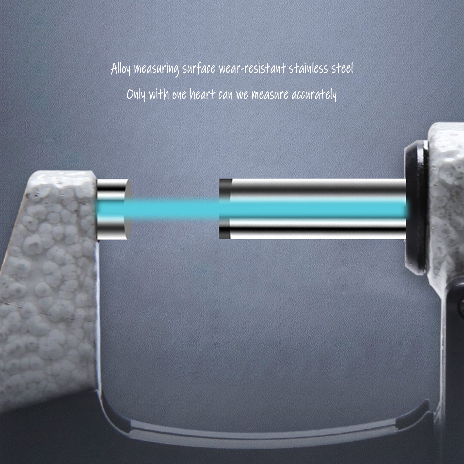 QBREZA Micromètre de diamètre extérieur à Affichage numérique 0-25Mm Haute précision 0.001 micromètre à Spirale numérique jauge d'épaisseur électronique étrier,Standard75-100mm