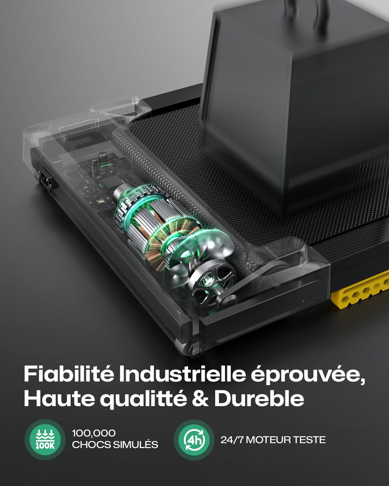 UREVO Tapis de Marche Compact 1-6KM, Tapis de Course Silencieux à Une Touche, Télécommande & Contrôle SmartAPP, Pliable et Léger pour Bureau et Maison, Fitness Quotidien sans Bruit
