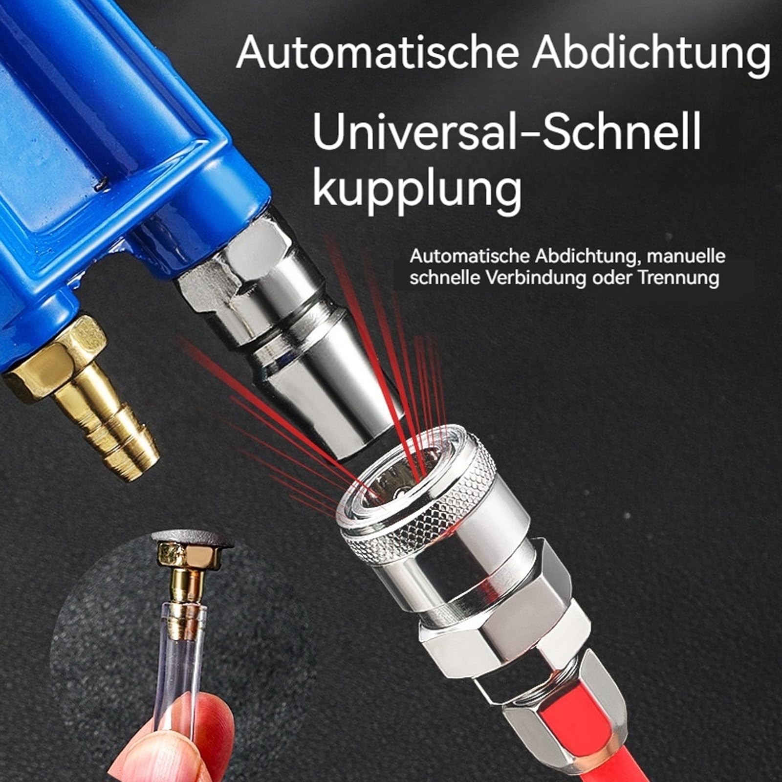 Hochleistungs Druckluftpistole, Druckluft Ausblaspistole Für 1/4" Bsp Schnellkupplung, Druckluft Reinigungspistole Mit Schlauch, Perfekt Für Autoreparaturen, Werkstattreinigungen (Winkel)