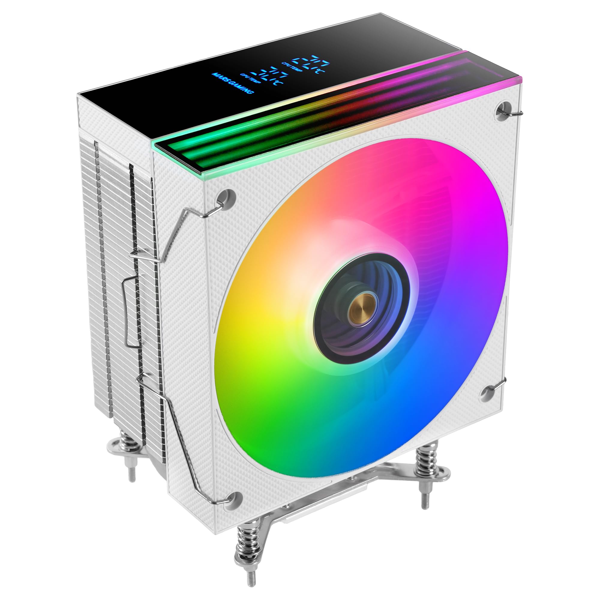 MARS GAMING MCPU-X5ARGB, Disipador CPU 280W TDP, 5x Heatpipes HCT Nueva Generación, Ventilador PWM SI Extreme-Silent ARGB 120mm, Núcleo de Cobre Hiperbalanceado, Compatibilidad Universal, Negro — view 37