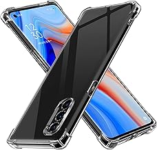 ivoler Clear Silicone Case for Oppo Reno4 Pro 5G / Oppo Reno 4 Pro 5G with Shockproof Protective Corners, Ultra Thin Soft Transparent Protective Case, Flexible TPU Transparent Mobile Phone Case, Scratch-Resistant Case Cover