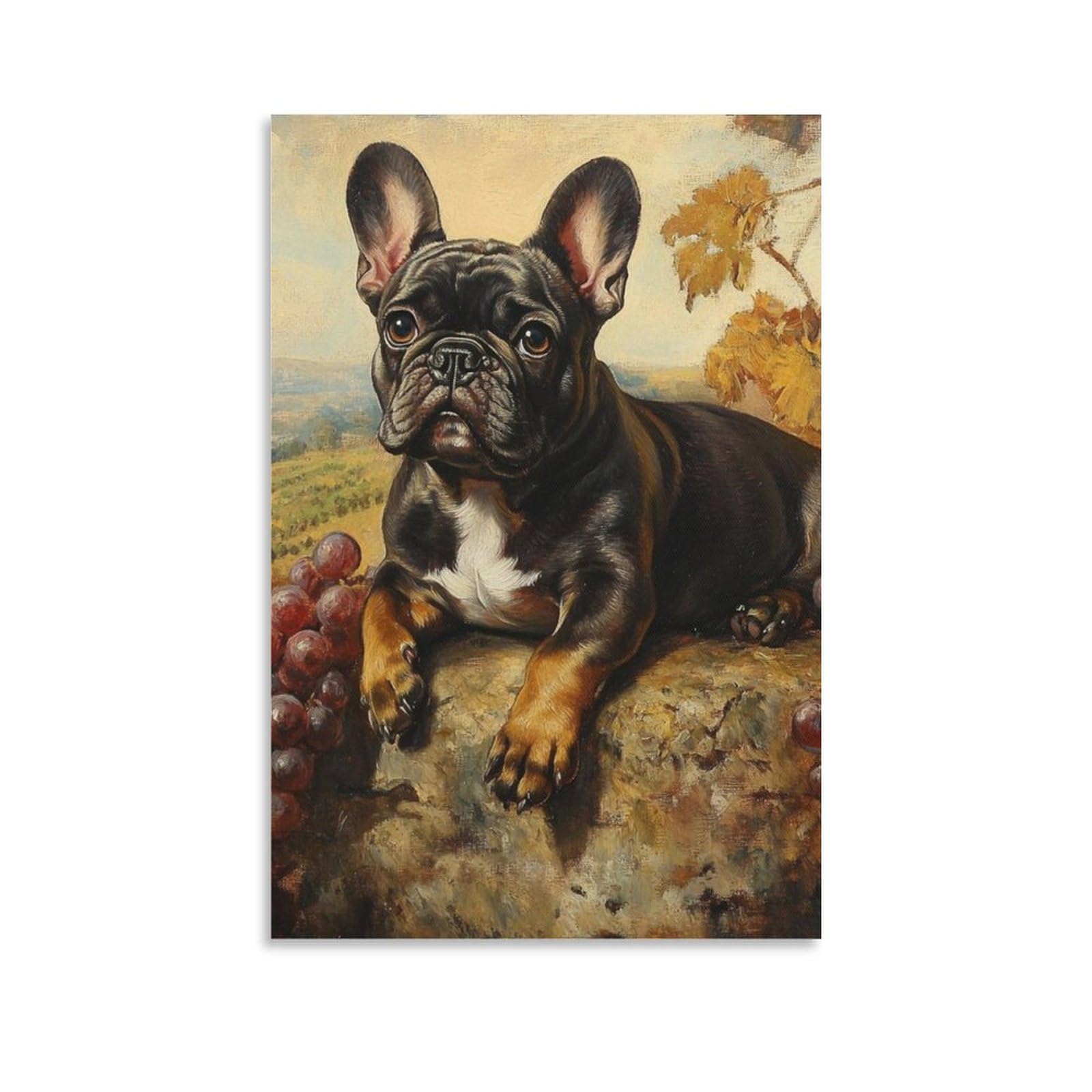 Cuadros modernos en lienzo de perro bulldog para pinturas murales de salon 6