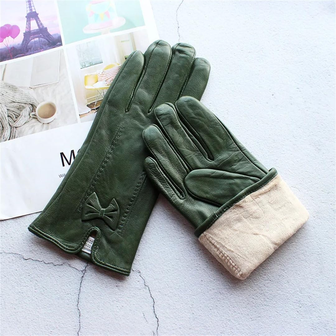 Wloves Gants de cyclisme en cuir coloré pour femme