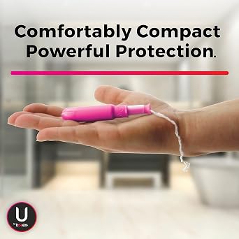 U by Kotex Click Compact Multipack Tampons, Regular/Super/Super Plus Absorbency, Unscented, 30 Count