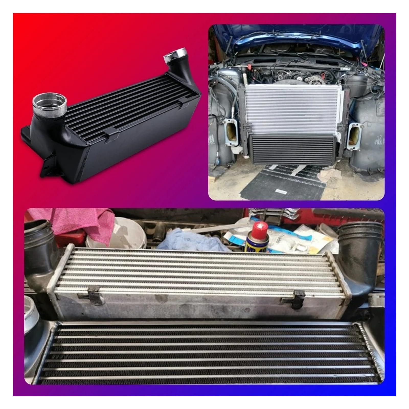 Pasuje Do E82 E80 2008-2011/E90 E92 E93 2006-2011 Przedni Uchwyt E88 135i 1M 335i E89 Z4 130MM Rdzeń Intercoolera Intercooler do turbiny samochodowy