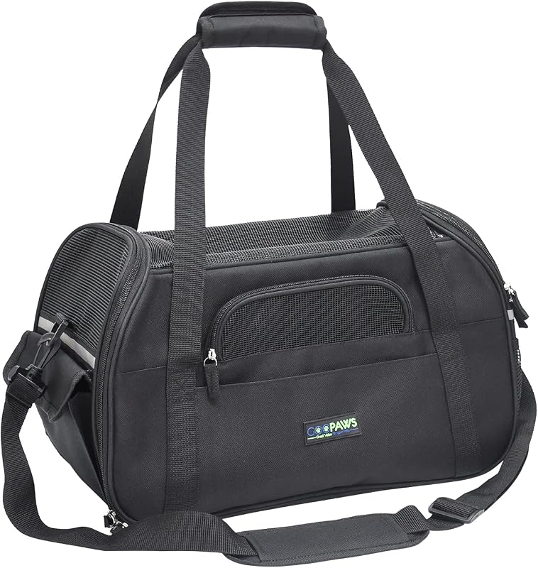 Bolsa de Transporte para Gatos JESPET com Laterais Macias e Alça Ajustável – SBC5186-L-black