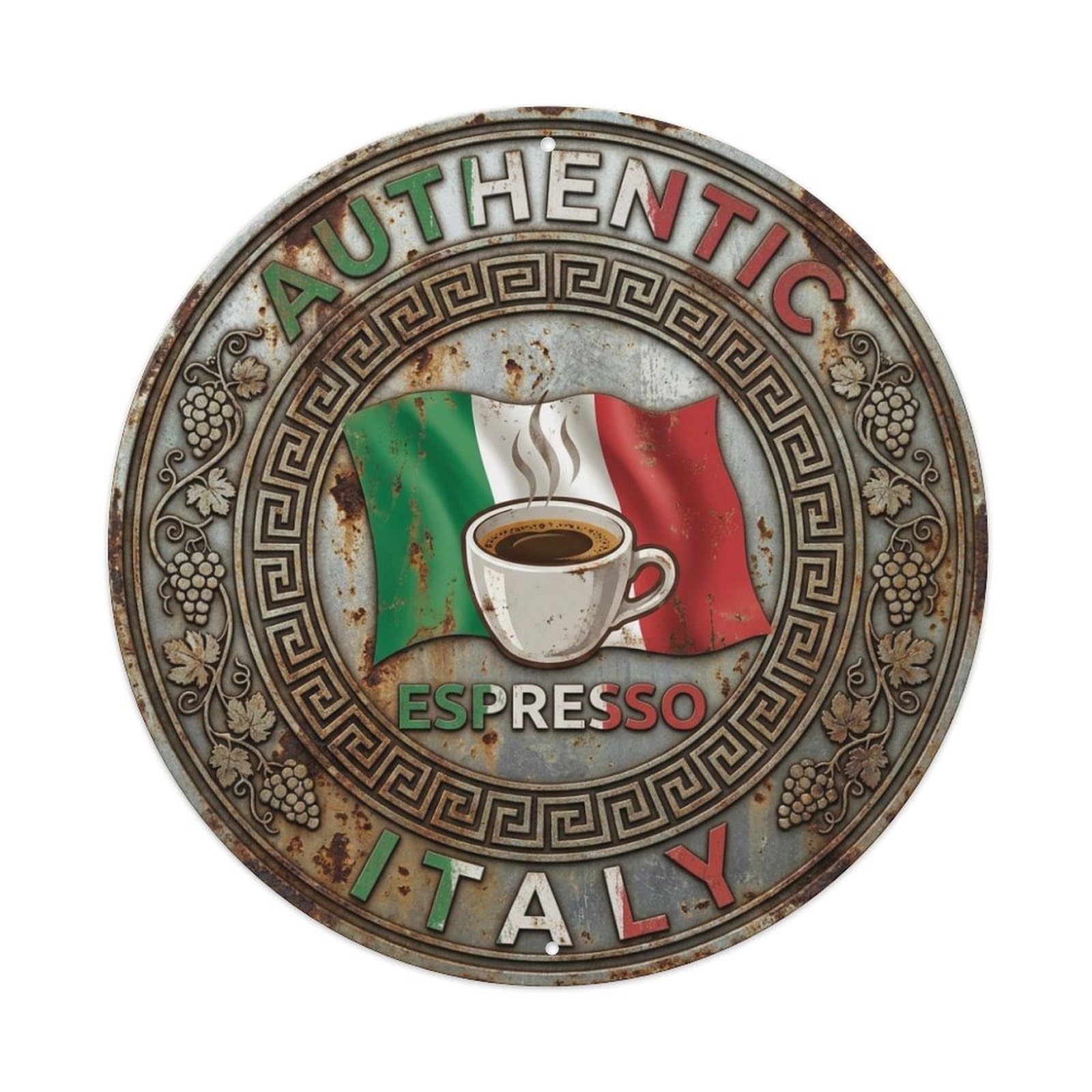 Olhnbad Style Italy Travel Espresso Coffee Drink Cuisine Metal Tin Sign