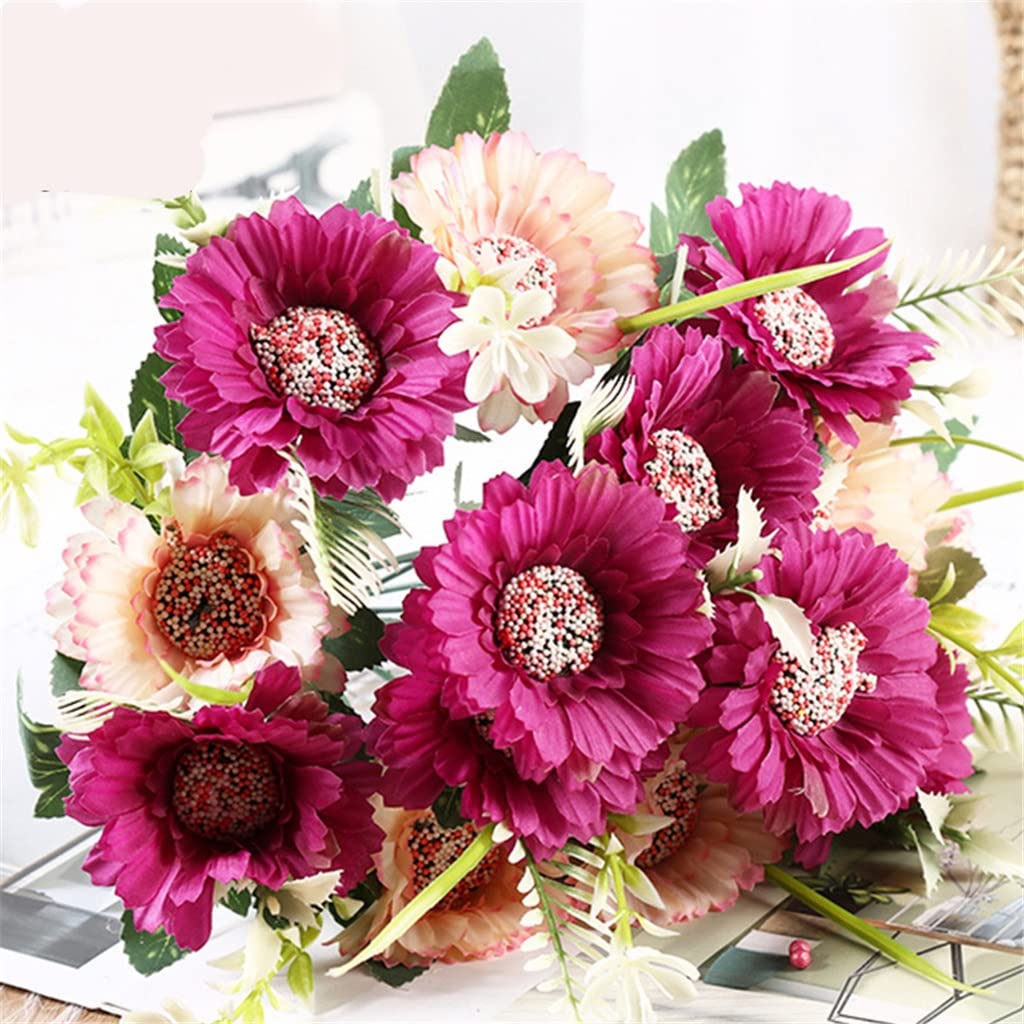 XDLEDMKIZ Artificial Silk Bouquet Decoration Artificial Peony Wedding Banquet Garden Party Home Decoration Artificial Flowers Interesting