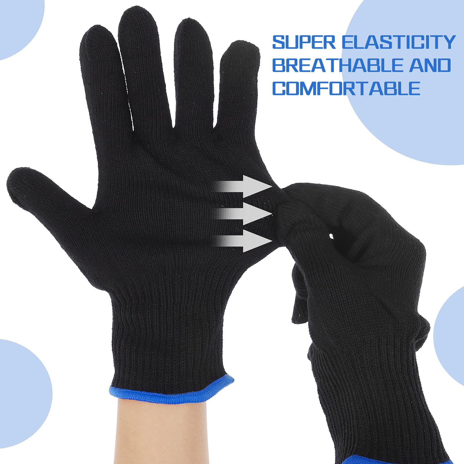 WLLHYF Guantes resistentes al calor para peinar el cabello, bloqueo de calor para rizadores, 2 piezas