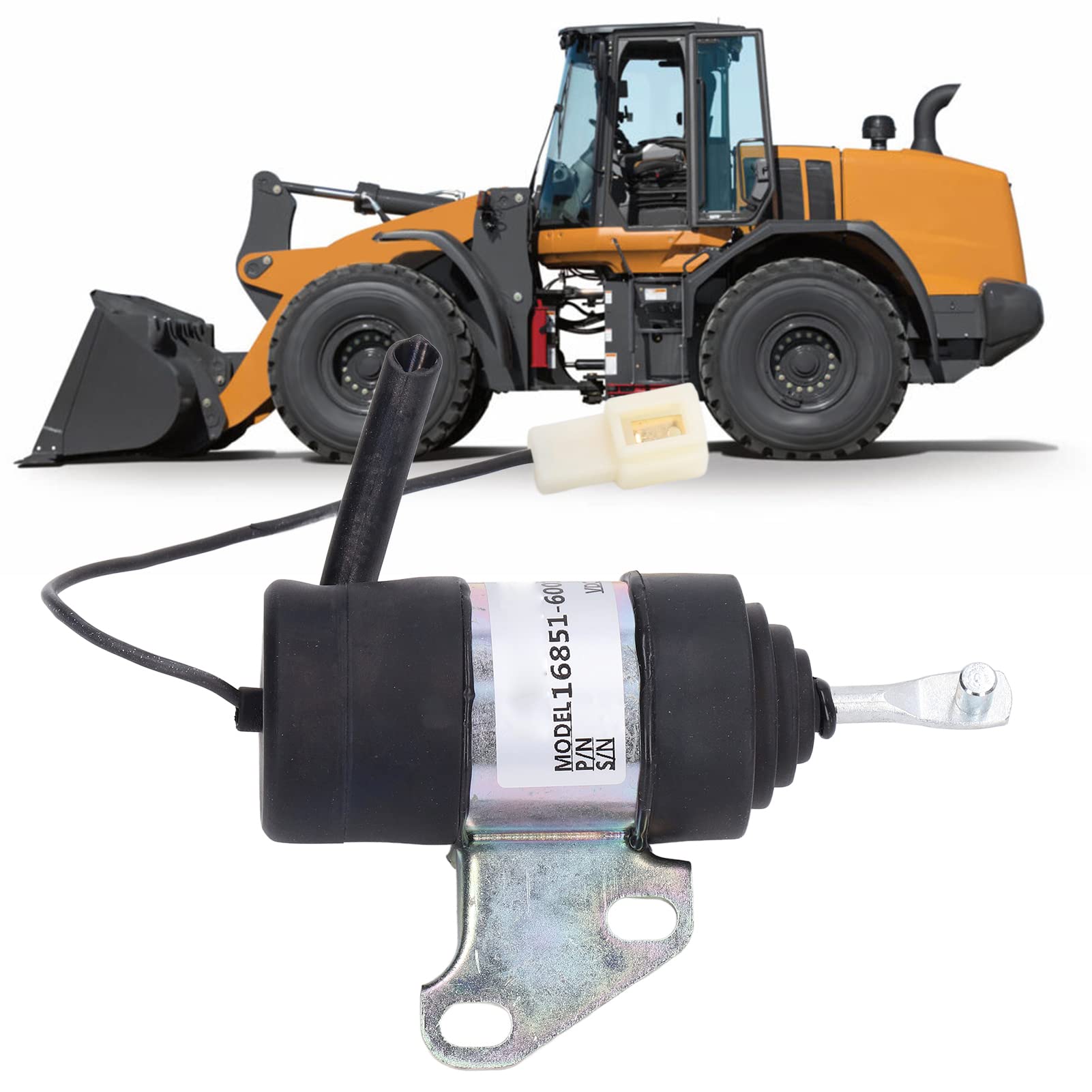 Solenoide di arresto, solenoide di arresto di spegnimento del carburante, 16851‑60014 Sostituzione per Kubota BX2230D RTV900R RTV900T B7410D BX1500D BX1800D