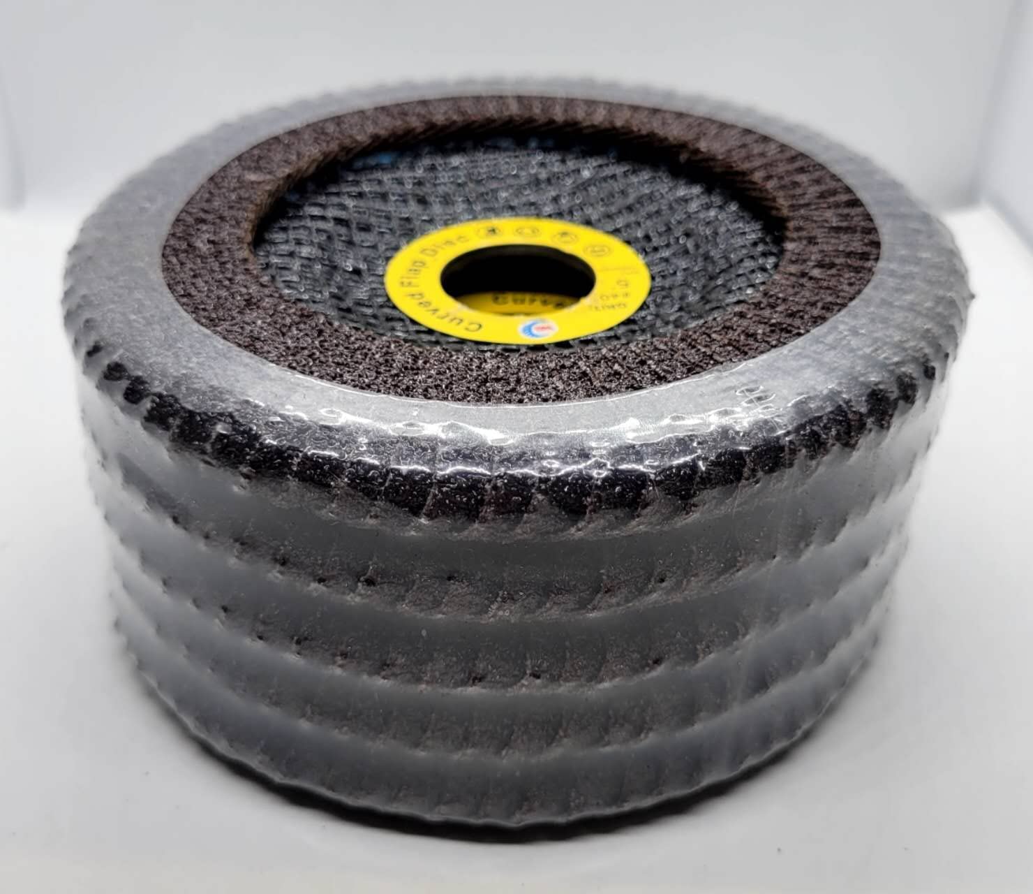 WA 5PCS - 4 1/2"x7/8", Calcined Alumina, 80# Curved Edge Flap Disc for Fillet Weld, Curve Radial Type, Angle Grinder Sanding Disc, High Performance Edge Grinding, 4 1/2 Inch GRIT 80