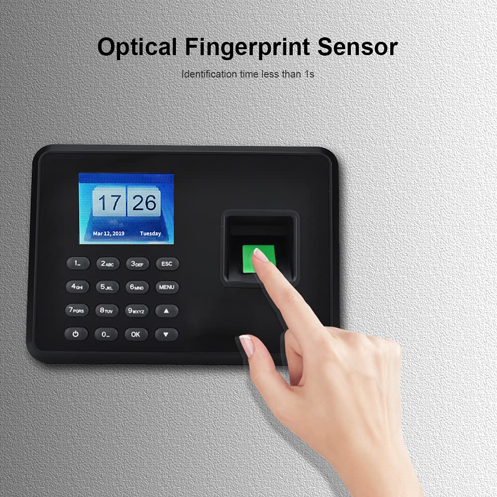 Macchina di presenze con password e impronte biometriche intelligente senza necessità software identificazione veloce download dei report presenza via USB registratore check-in dipendenti per ufficio