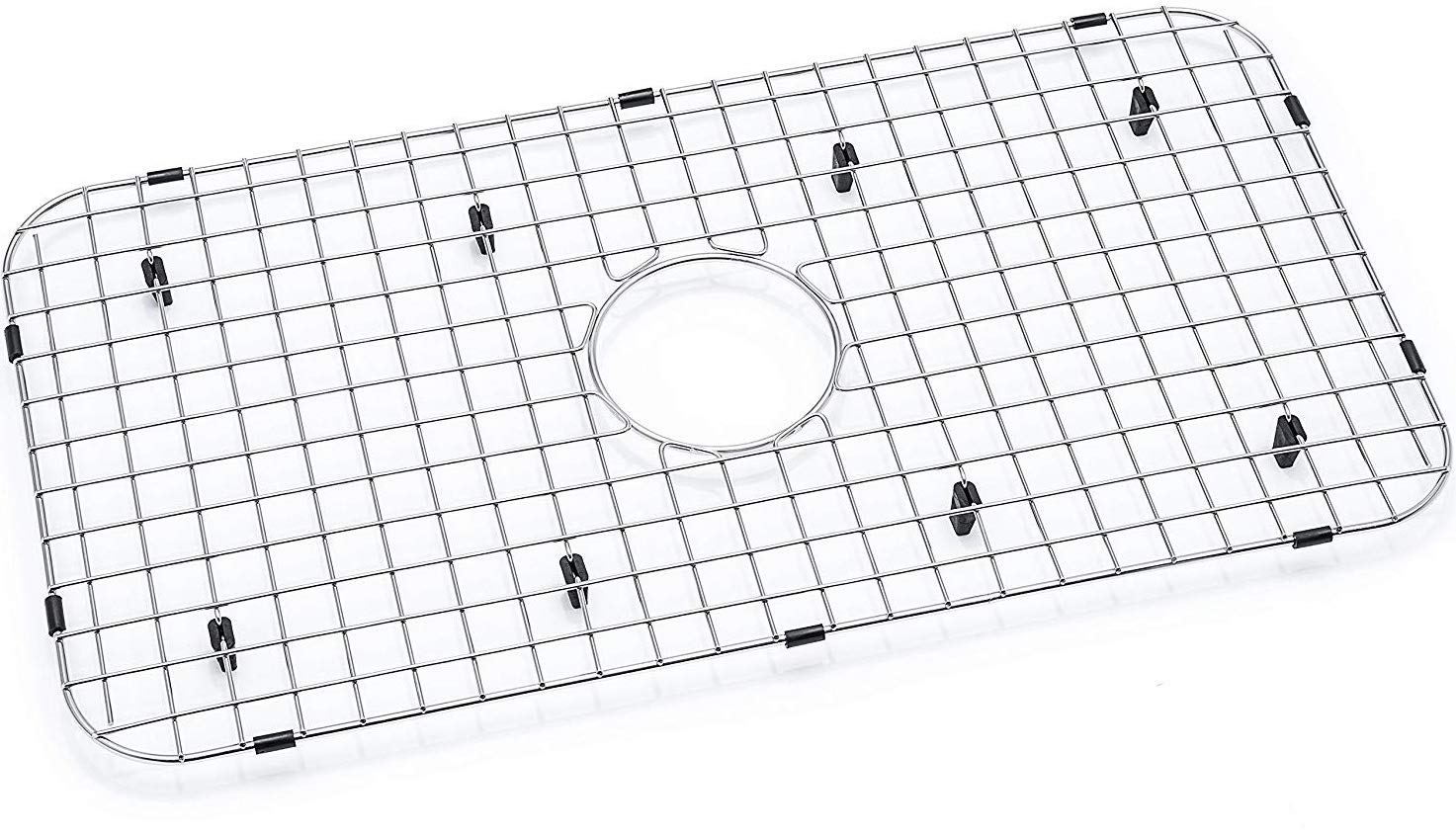 Kitchen Sink Grid - Premium Sink Bottom Grid with Center Drain - Stainless Steel - Sink Size Minimum 27 1/4” x 14 1/4” - Protect Your Sink from Scratches - Rust-resistant Metal
