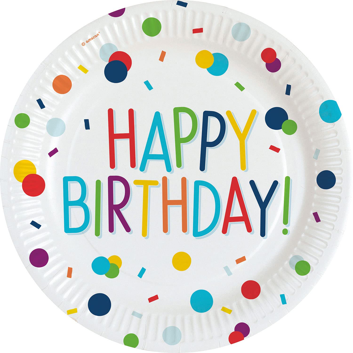 Amscan 9906344-66 - Confetti Birthday Party Paper Cups - 8 Pack