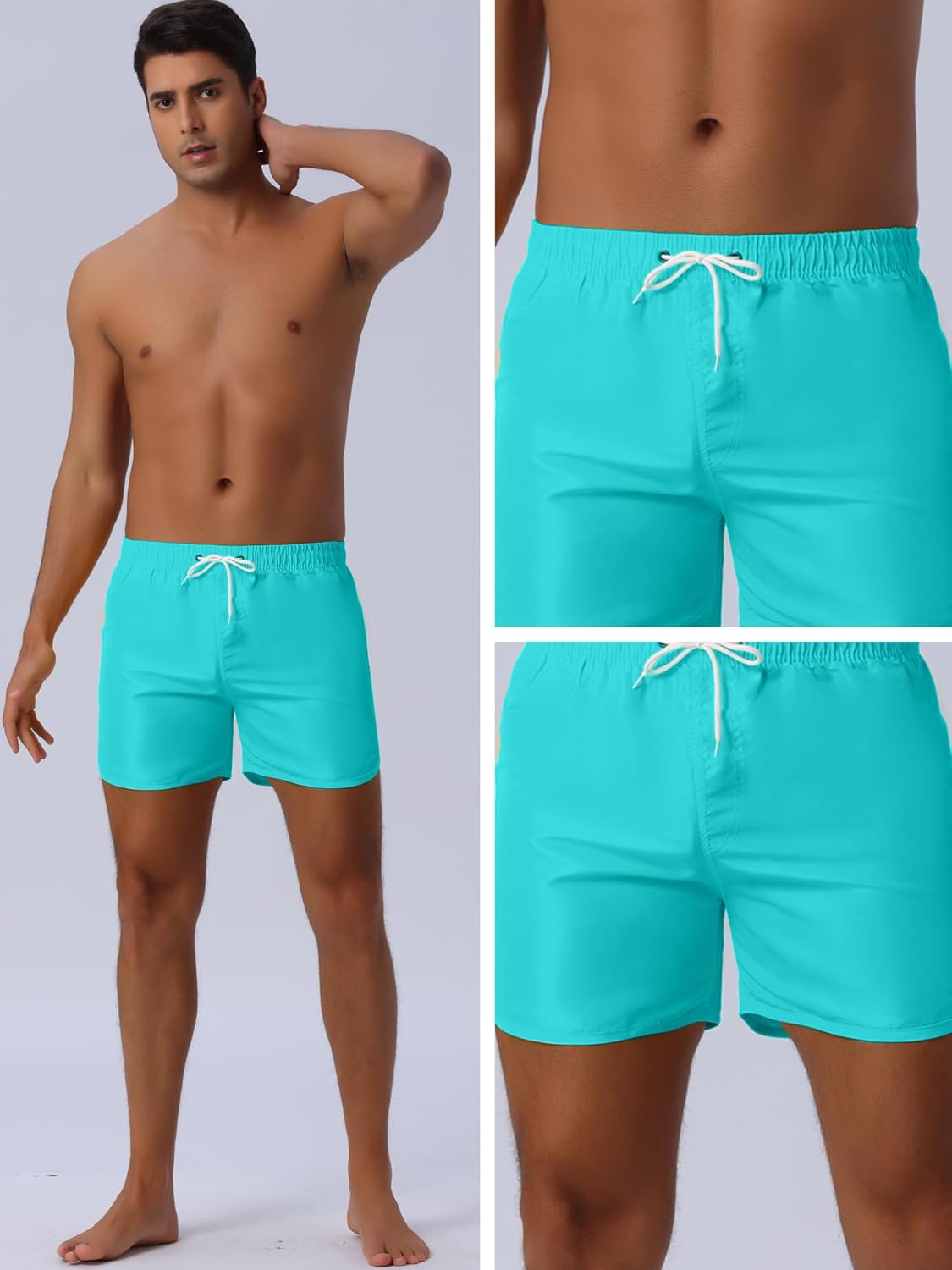Bermuda masculina casual leve de cor sólida com cordão na cintura elástica verão praia, Azul claro, 30 em promoção! Veja a oferta e mais achadinhos de Shorts & Bermudas 4 Hoje é o melhor dia para comprar Bermuda masculina casual leve de cor sólida com cordão na cintura elástica verão praia, Azul claro, 30 com aquele preço maroto! Promoção! Aproveite a oferta! 4