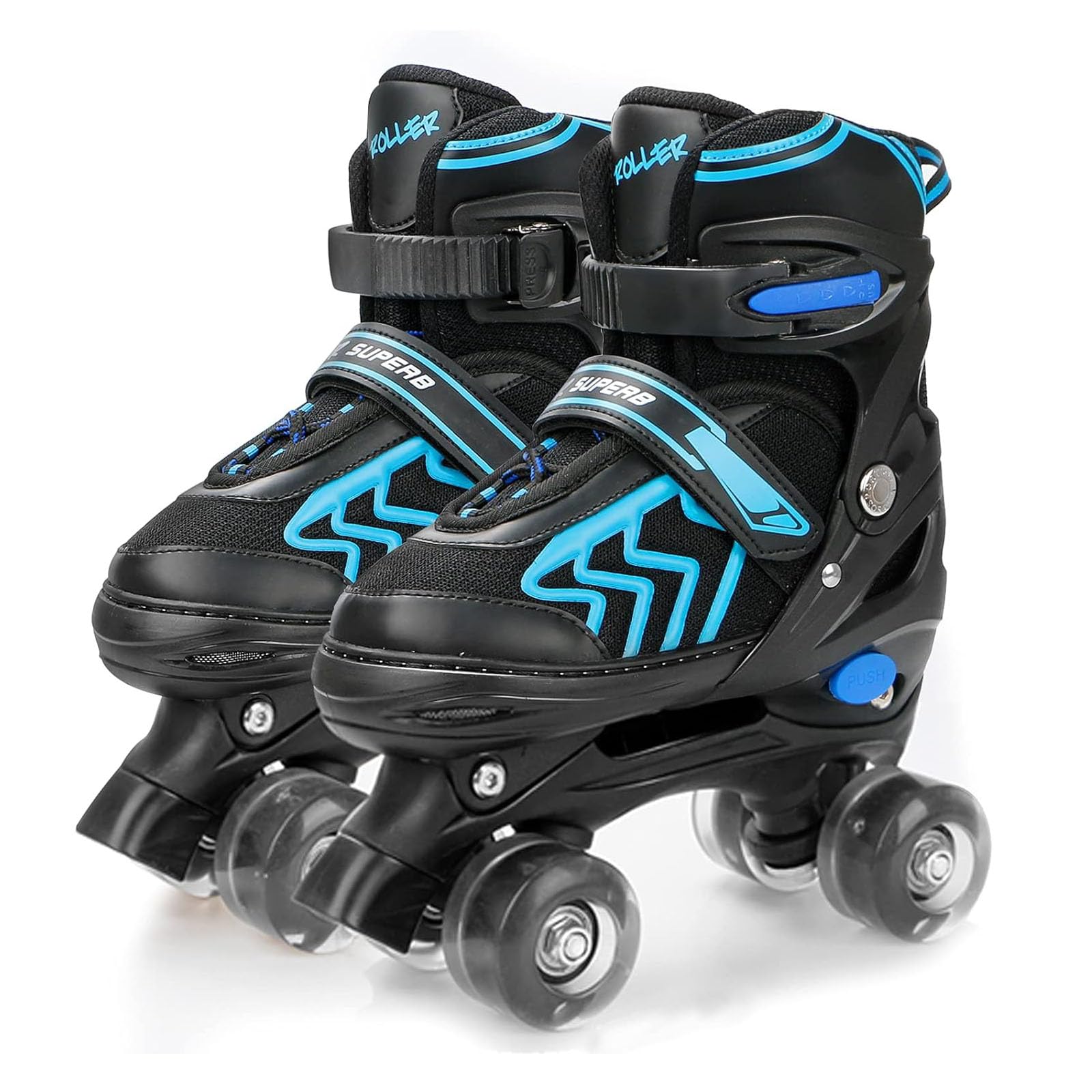 Patins à roulettes réglables pour Enfants avec Roues Lumineux Rollers en Ligne Rollers Quad pour Filles Garçon Femmes Débutants Cadeau de Noël d'anniversaire