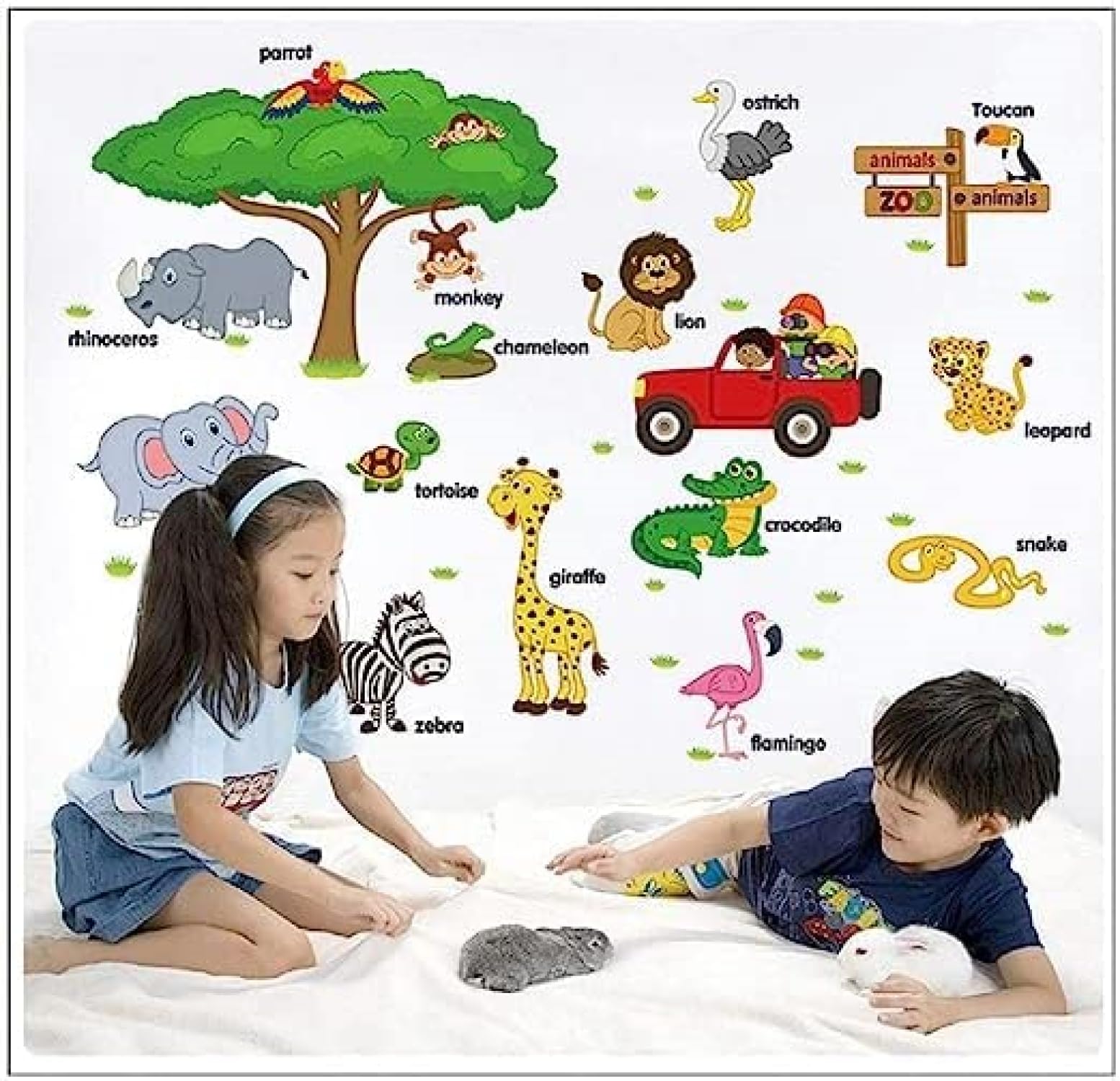 JAAMSO Royals Multicolour Animal Design Natural Kids Room Decor Vinyl Wall Sticker Standard (B01FMOALRK) Amazon Price History, Amazon Price Tracker